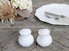 Clayre & Eef Porcelán só- és borsszóró fehér Provence