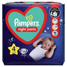 Pampers Night Pants Bugyipelenka, 4-es méret, 25 bugyipelenka, 9kg-15kg