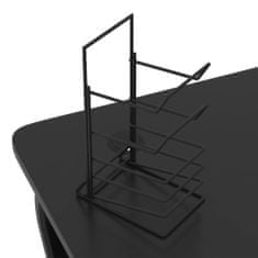 Greatstore fekete ZZ-lábú gamer asztal 110 x 60 x 75 cm