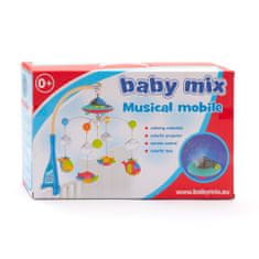 Baby Mix Körhinta a kiságy fölött kivetítővel és vezérlővel kék