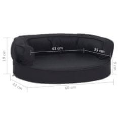 Greatstore fekete ergonomikus vászonhatású kutyaágymatrac 60 x 42 cm