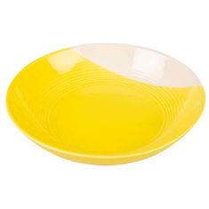 Duvo+ Kerámia tányér sárga-fehér 350ml/16x16x3,5cm