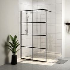 Greatstore fekete zuhanyfal átlátszó ESG üveggel 90 x 195 cm