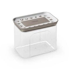 Stefanplast Snack Box téglalap alakú légmentesen záródó tégely 1,2l fehér/világos galambszürke