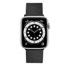 FIXED Mesh Strap hálós, rozsdamentes acél óraszíj Apple Watch-hoz, 42/44/45mm, FIXMEST-434-BK, fekete