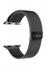 FIXED Mesh Strap hálós, rozsdamentes acél óraszíj Apple Watch-hoz, 42/44/45mm, FIXMEST-434-BK, fekete