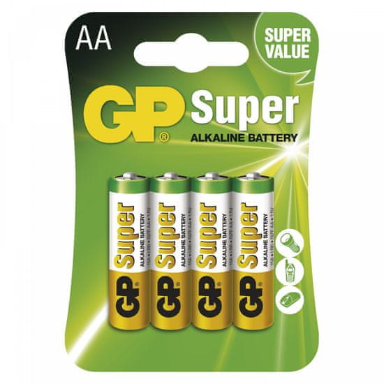 GP Super alkáli elem AA, 4 db