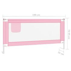Vidaxl rózsaszín szövet biztonsági leesésgátló 190 x 25 cm 10205