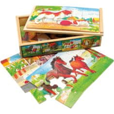 Bino Fa puzzle egy dobozban állatok