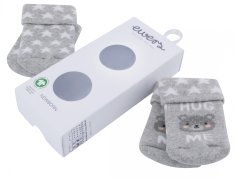 EWERS 2 darabos csecsemő zokni szett ajándékcsomagolásban és GOTS tanúsítvánnyal 204019, one size, szürke