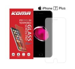 KOMA Védő edzett üveg iPhone 7 Plus készülékhez, 2,5 D lekerekítés, 9H keménység