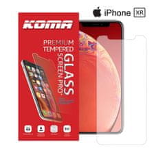 KOMA Védő edzett üveg az iPhone XR készülékhez, 2,5 D lekerekítés, 9H keménységű