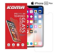 KOMA Védő edzett üveg iPhone XS Max készülékhez, 2,5 D kerekítés, 9H keménység