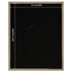Greatstore 5 db sötét faszínű fényképkeret 15x20 cm-es képhez 21 x 29,7 cm