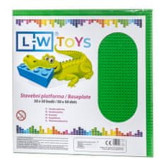 L-W Toys Nagyméretű építőszőnyeg 50x50 zöld