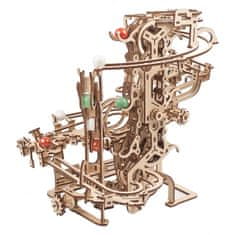 UGEARS 3D fából készült mechanikus puzzle golyó pálya lánc