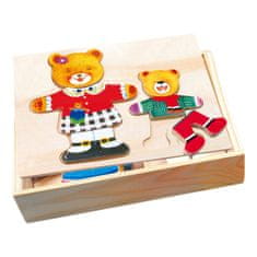 Bino öltöztető puzzle - mackó mackóval