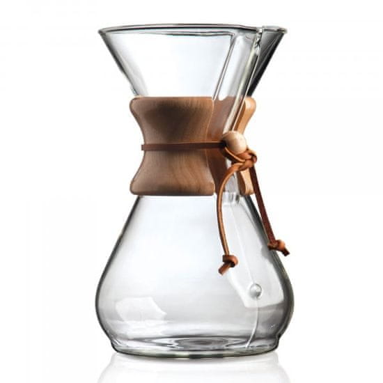 Chemex Kávéfőző, 8 csészényi kávéhoz, fából készült korzett