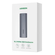 Ugreen CM400 külső box SSD disk M.2 USB 3.2 Gen 2 + kábel USB-C 0.5m, szürke
