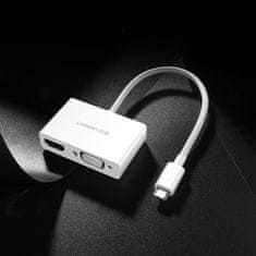 Ugreen MM123 adapter USB-C - HDMI / VGA, fehér