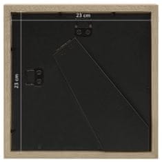 Greatstore 5 db sötét faszínű 23 x 23 cm fényképkeret 13 x 13 cm-es képhez