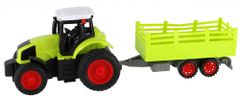 Teddies RC traktor pótkocsival, műanyag, 38cm, 27MHz
