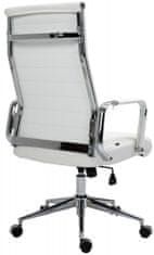 BHM Germany Columbus irodai szék, valódi bőr, fehér