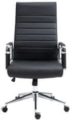 BHM Germany Columbus irodai szék, valódi bőr, fekete