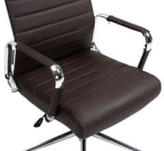 BHM Germany Columbus irodai szék, valódi bőr, barna