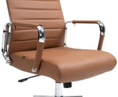 BHM Germany Columbus irodai szék, valódi bőr, világosbarna