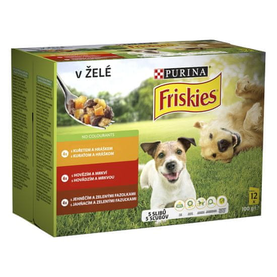 Friskies Dog Adult Multipack marhahús/csirke/bárány aszpikban 72 x 100 g