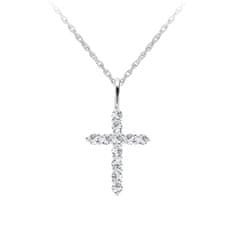 Preciosa Divatos ezüst nyaklánc cirkónium kövekkel Tender Crosses Preciosa 5332 00