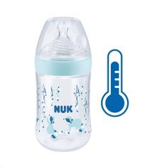 Nuk Nature Sense cumisüveg hőmérséklet-szabályozóval 260 ml kék