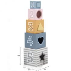Viga PolarB Piramis oktatási puzzle kocka szortírozó blokkok