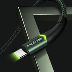 Mcdodo MCDODO MAGNIFICENCE USB-C LED KÁBEL 1M ZÖLD CA-7961