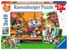 Ravensburger Puzzle Üdvözöljük a 44 Cats 3x49 darabban