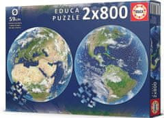 EDUCA Kerek puzzle Föld bolygó 2x800 darab