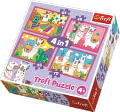 Trefl Puzzle Happy lámák 4 az 1-ben (35,48,54,70 darab)