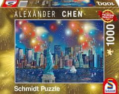 Schmidt Puzzle Szabadság-szobor tűzijátékkal 1000 darab