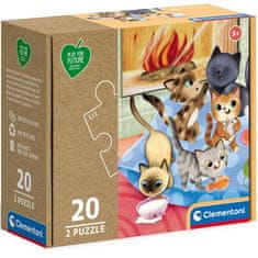 Clementoni Play For Future Puzzle Kittens 2x20 darab