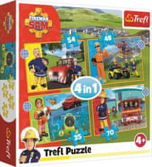 Trefl Puzzle Brave tűzoltó, Sam 4 az 1-ben (35,48,54,70 darab)