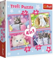 Trefl Puzzle Happy Cats 4 az 1-ben (35,48,54,70 darab)