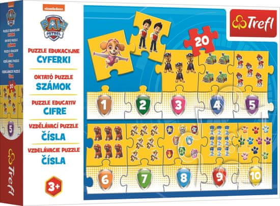 Trefl Oktató puzzle Számok Mancs őrjárat 20 darab