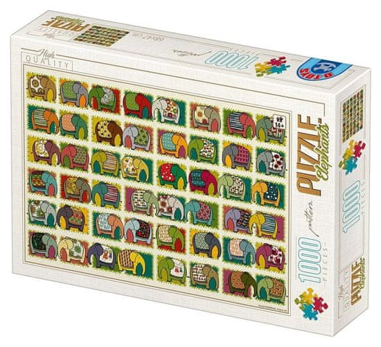 D-Toys Puzzle minta: Elefántok 1000 db