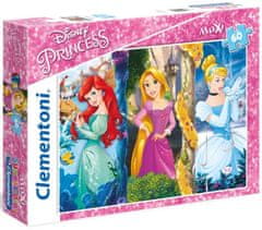 Clementoni Rejtvény Disney hercegnők: Ariel, Locika és Hamupipőke MAXI 60 db
