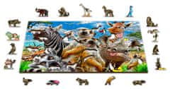 Wooden city Fa puzzle Üdvözöljük Afrikában 2 az 1-ben, 300 darab ECO