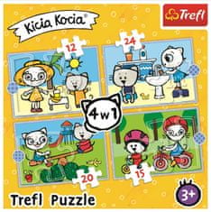 Trefl Kicia Kocia puzzle: Kitty napja 4 az 1-ben (12,15,20,24 darab)