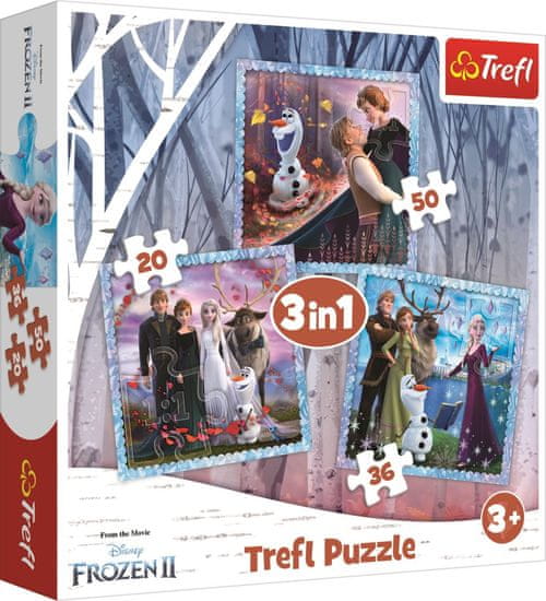 Trefl Puzzle Ice Kingdom 2: Varázslatos történet 3 az 1-ben (20,36,50 darab)