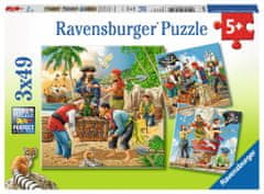Ravensburger Pirate Adventures puzzle 3x49 darab