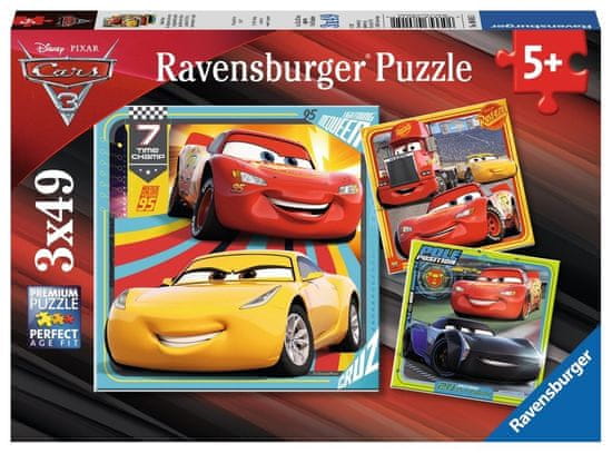Ravensburger Puzzle Cars 3: A versenyeken 3x49 darab